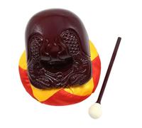 MOTHNUR Buddhist Wooden Fish 5-inch Temple Woodblock Percussion Instrument Stick Natural Wooden Muyu for Meditation and Religious Chanting