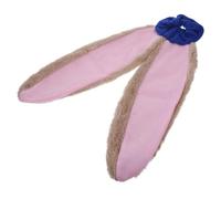 MOTHNUR Bunny Ears Headband Women Girls Elastic Hair Tie Long Fluffy Pink Rabbit Ear Headpiece Party Cosplay Hair Accessory