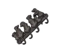 MOTHNUR Cast Iron Dog Shape Wall Hook Heavy Duty Hanging Hook for Coats Keys Hats Black Retro Pastoral European Style Iron for Dog Lovers Home Decor
