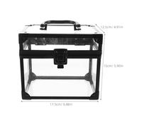 MOTHNUR CD Disc Storage Box for Game Discs and Dvds, Vinyl Record Organizer with Lid, Large Capacity Album Size Holder 17.5x12.5x15cm for Media and Game Room Storage