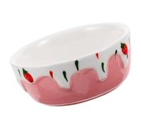 MOTHNUR Ceramic Hamster Food Bowl Small Animal Feeding Dish Lightweight Dishwasher Safe Smooth Surface Decorative Pet Bowl for Rabbits Guinea Pigs and Small Pets