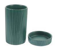 MOTHNUR Ceramic Kitchen Utensil Holder Green Cutlery Organizer Spoon Fork Chopstick Storage Pot for Countertop Decorative Nordic Style Cutlery Drain Container for Home Cooking Utensils