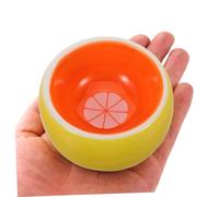 MOTHNUR Ceramic Small Pet Food Bowl for Hamsters and Rabbits Stable Orange Shape Dish with Elegant Design Versatile Feeding Water Supply for Small Animals