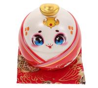 MOTHNUR Ceramic Snake Coin Bank Handcrafted Money Savings Box for Adults Decorative Year Snake Figurine Practical Coin Jar Encouraging Financial Habits Yellow Animal Statue Gift for Home