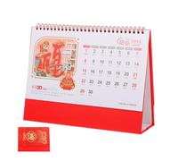 MOTHNUR Chinese Year Snake Desktop Flip Calendar Large Paper Monthly Planner for Office Home Study with Writing-friendly Pages and Versatile Standing Design
