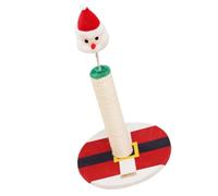 MOTHNUR Christmas Themed Cat Scratching Posts Natural Sisal Rope Vertical Cat Scratcher Flat Base Stable Structure Indoor Climbing Toy for Kitten Relaxation