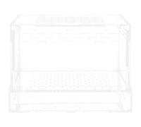 MOTHNUR Clear Acrylic Mealworms Feeding Box with Ventilation Lid Reptile Enclosure for Spider Scorpion Gecko Stable Airflow Insect Hatching Container Practical Live Pet Habitat