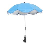 MOTHNUR Clip Stroller Umbrella with Strong Wind Resistance Easy Setup Stroller Parasol for Wheelchair Walker and Pushchair Practical Sun Protection Canopy in Sky Blue
