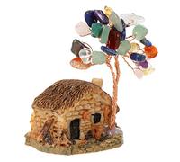 MOTHNUR Colorful Crystal Feng Shui Fortune Tree Ornament for Desktop Decoration Positive Energy Home Accent Friends and Business Partners Enhances Wealth and Luck