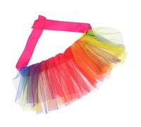 MOTHNUR Colorful Rainbow Dog Tutu Skirt Dress Lightweight Gauze Comfortable Pet Clothes for Small Medium Dogs Easy to Wear Eye-catching Multi-color Puppy Apparel