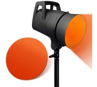 MOTHNUR Colour Correction Gel Light Filter Stickers 2.91In Round Lighting Gel Discs Peel and Stick Warm Tone Sheets for Spotlights Strobes Stage Dj Theatre Home Ambient Lighting 20Pcs