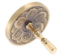 MOTHNUR Copper Incense Ash Pressing Mold Decorative round Incense Press Tool Carved Six-character Wisdom Inscription for Home and Meditation Use