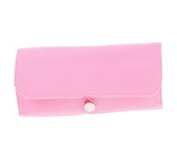 MOTHNUR Cosmetics Brush Bag and Portable Makeup Brush Rolling Bag Multifunctional Foldable Makeup Organizer with Storage Pouch Pink for Women and Girls