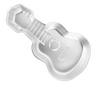 MOTHNUR Creative Guitar Shape Cake Mold Aluminium Alloy 43Cm Silver Bread Pan for Kitchen Baking