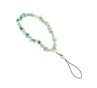 MOTHNUR Crystal Beaded Mobile Phone Chain Strap Natural Mint Green Agate Lanyard for Smartphones Wrist Strap Lost Phone Decor Cameras Bags