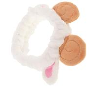 MOTHNUR Cute Cartoon Animal Ears Headband for Women Soft Elastic Skincare Hairband for Washing Face Makeup and Beauty Routines Comfortable Non Irritating Hair Accessory in White