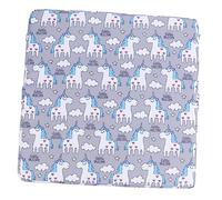 MOTHNUR Detachable Cartoon Chair Cushion with Straps Washable Cover High Chair Booster Pad for Dining Seat Heightening Secure Fit with Lower Strap Design Grey Pattern
