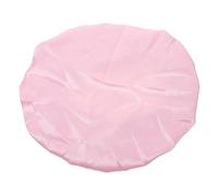 MOTHNUR Double Layers Satin Shower Cap for Toddlers and Babies with Invisible Adjustable Buckle, Pink Bath Dome Cap for Hair Protection during Bathing and Sleeping
