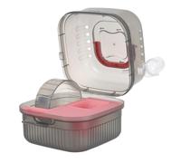 MOTHNUR Dual-layer Small Pet Carrier Cage for Hamsters Rats Guinea Pigs Ferrets Impact-resistant Travel Case with Ventilation and Detachable Bottom for Easy Cleaning and Secure Transport