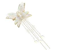 MOTHNUR Elegant Butterfly Tassel Hair Clip Vintage Style Side Barrette for Women Lightweight Hair Accessory for Daily Wear and Parties Antique Design for Styling and Photography