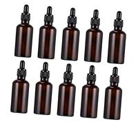 MOTHNUR Essential Oil Dropper Bottles 10pcs 5ml Amber Glass Refillable Storage Bottles Portable Travel Perfume Dispenser for Aromatherapy and Sample Liquid
