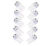 MOTHNUR Essential Oil Roller Balls 10pcs 16-thread Pe Plastic Insert Tops Perfume Bottle Replacement for Travel Aromatherapy and Lip Oil Bottles