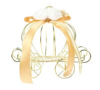 MOTHNUR European Style Pumpkin Cart Candy Treats Box Creative Halloween Favor Candy Carrier Elegant Pumpkin Crown for Wedding Party and Festive Decor