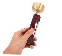 MOTHNUR Extendable Copper Handheld Prayer Bell with Automatic Handle Ergonomic Lightweight Design for Rituals Meditation and Temple Use Crisp Melodious Tone Portable Little Bell for