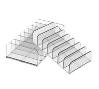 MOTHNUR Eyeshadow Palettes Organizer Case 2pcs Small Semi- Gray Makeup Box Seven Compartments Vanity Supply Storage for Household Cosmetics