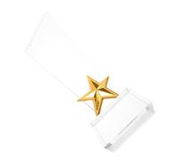 MOTHNUR Five-star Crystal Trophy Award Cup for Achievement and Celebration Decorative Transparent Trophy for Students Teachers Sports Graduation Festival and Party Events