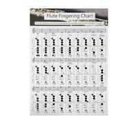 MOTHNUR Flute Chord Chart for Beginners Music Note Poster Useful Flute Fingering Diagram Practice Guide for Students and Learning