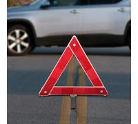 MOTHNUR Foldable Reflective Warning Triangle for Car Emergency Road Safety Plastic Roadside Safety Sign Compact Driveway Reflector for Visible Accident Alert