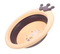 MOTHNUR Foldable Wash Basin for Newborns and Portable Small Cartoon Wash Bowl for Face Feet and Butt Washing Sturdy Material with Hanging Hook for Easy Drainage and Storage Travel-Friendly