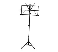 MOTHNUR Folding Music Stand Portable Desktop Book Holder with Slip Rubber Thickened Tripod Section Telescopic Height Up to Rotatable Sheet Music Clip for Guitar Violin and Guzheng Players
