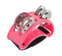 MOTHNUR Foot Tambourine Percussion Instrument for Music Education Pink Rhythm Bell with Design for Foot Shaking Musical Accessory for Rhythm Training and Party Fun
