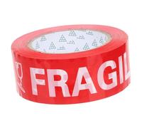 MOTHNUR Fragile Warning Tape Red White Self-adhesive Shipping Care Packing Tape for Boxes and Packages Wear-resistant for Safe Cargo Transport