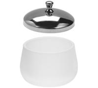 MOTHNUR Frosted Glass Manicure Cup with Lid Multi-Function Nail Art Cleaning Bowl for Hands Pen and Brush Holder Decorative Nail Supply Accessory