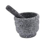 MOTHNUR Garlic Grinding Bowl with Granite Texture Capacity Pestle Mortar for Home Cooking Lightweight Kitchen Tool for Mashing Whole Garlic