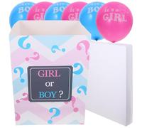 MOTHNUR Gender Reveal Box Set with Pink and Blue Balloons 1 DIY Balloon Box for Shower Party Decoration Includes for Gender Reveal Celebration