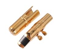 MOTHNUR Gilded Alto Saxophone Mouthpiece Clarinet Kit Brass Instrument Accessory for Beginner Practice Students Music Lovers