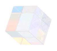 MOTHNUR Glass Cube Prism for Physics Teaching and Optical Experiments Glass Material for Precise Refraction Spectrum Versatile Light Changing Cube for Office Decoration and Photography
