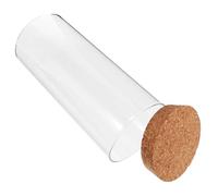 MOTHNUR Glass Terrarium with Lid and Cork Stopper, Large 8cm Diameter x 18cm Height Hydroponic Plant Vase for Moss and Succulent Micro Landscaping, Glass Planter Bottle for Home Garden Display