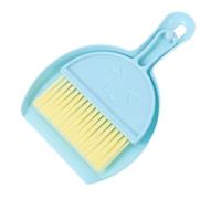 MOTHNUR Guinea Pig Litter Box Broom and Dustpan Set Mini Cage Cleaning Brush for Hamster Rabbit Cages Small Animal Litter Cleaner Blue