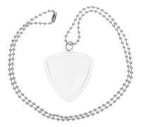 MOTHNUR Guitar Pick Storage Necklace Box Pendant - Standard Triangular Plectrum Case with Long Chain for Guitar, Bass, and Ukulele Players