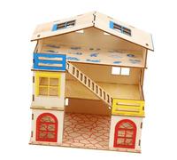 MOTHNUR Hamster Castle Wooden Hideout House Multiple Layers and Stairs, Large Open Design Rat Room for Hamster Play and Small Pet Activity in Cage