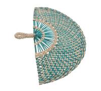 MOTHNUR Handwoven Straw Fan Wall Art Natural Summer Cooling Fan with Boho Vintage Design for Wall Decoration Stable Hanging Rustic Charm for Farmhouse Bohemian Interiors