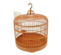 MOTHNUR Hanging Bird Cage for Budgie Cockatiel Parrot Small Birds 29.5cm Plastic Decorative Cage with Dome Top Portable Outdoor Nest