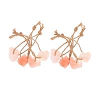 MOTHNUR Hanging Pink Mountain Salt Blocks for Livestock 8pcs 30-50g Natural Mineral Salt Lick Rope for Horses Cattle Deer Goats Alpacas