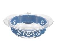 MOTHNUR Heart-shaped Hanging Pet Bowl Set for Small Dogs and Cats, Fixed Crate Feeder in Royal Blue, Sturdy Plastic Food and Water Bowl for Kennel and Travel Use