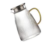 MOTHNUR Heat Resistant Glass Kettle Large Capacity Multipurpose Water Pitcher for Household Use Borosilicate Tea and Juice Pot with Easy Pour Handle Suitable for Hot and Cold Beverages